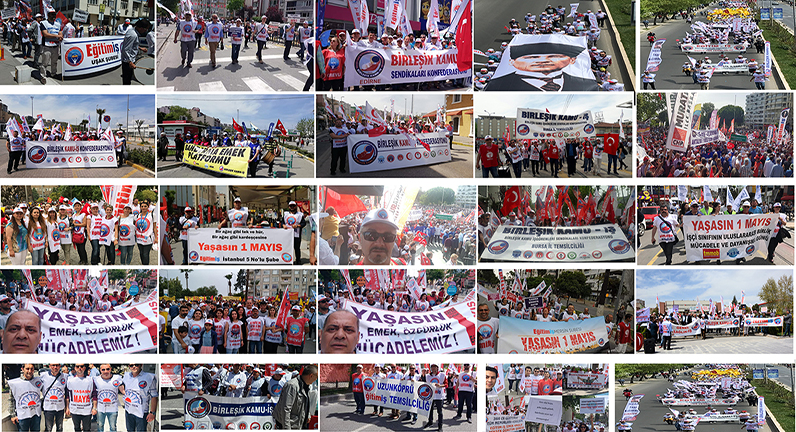 KONFEDERASYONUMUZ BİRLEŞİK KAMU İŞ TÜM YURTTA 1 MAYIS'I KUTLADI