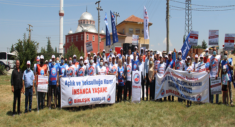 FAKİR BAYKURT ANITI ÖNÜNDE TİS TALEPLERİMİZİ AÇIKLADIK