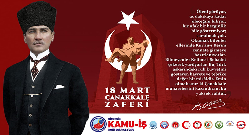 ÇANAKKALE ZAFERİNİN 106.YILINI KUTLUYORUZ